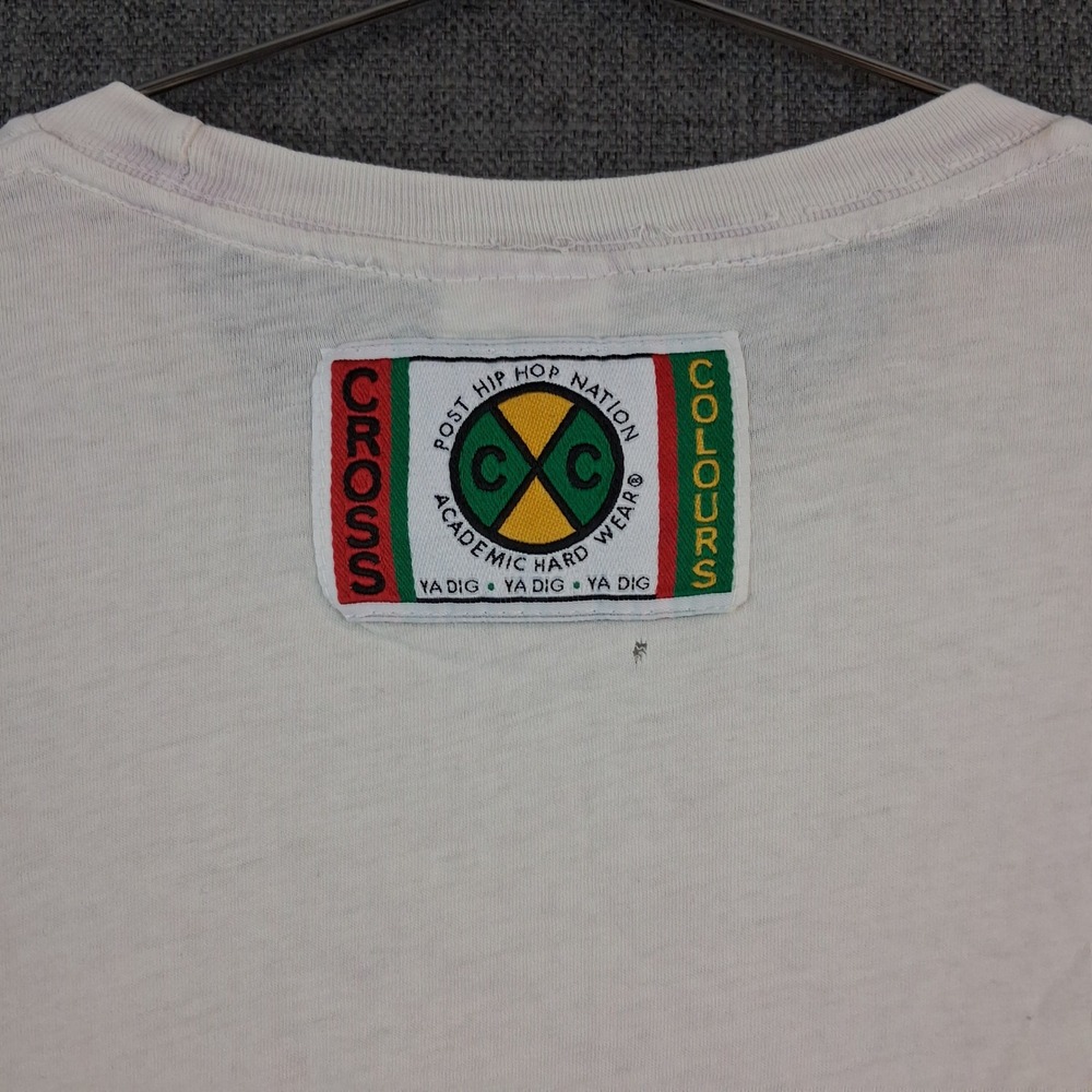 Cross Colours Accept No Imitations Africa Graphic T-Shirt White Small - Picture 9 of 10